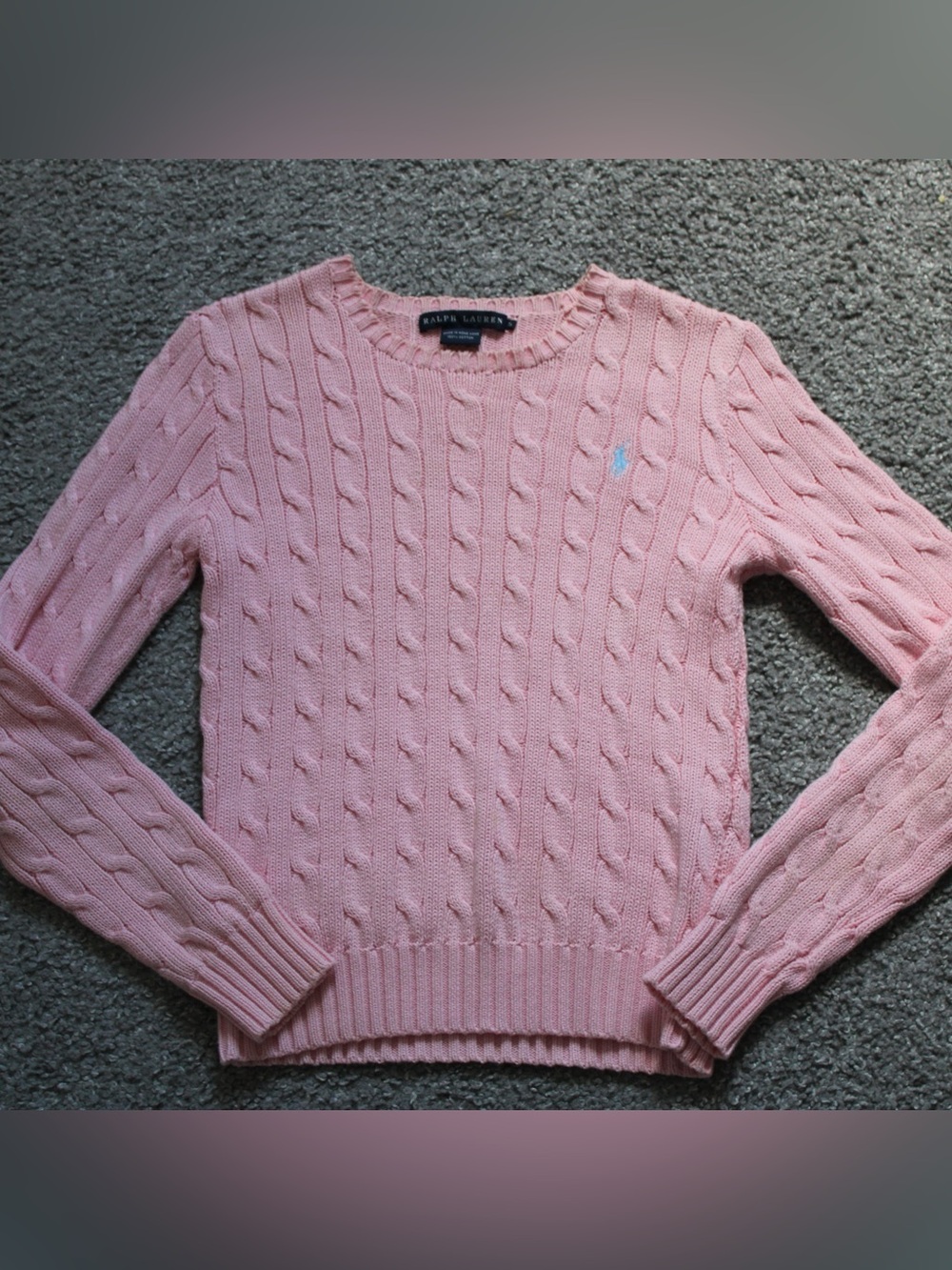POLO RALPH LAUREN Cotton Cable-Knit Crewneck